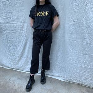 Black Dickies ankle length work pants